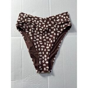 Aerie Leopard Print High Waisted High Cut Cheeky Bottom